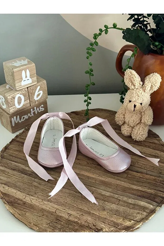Детские мокасины для девочек кожаные Lilac Ballerina Baby Moccasins Li Puna, Lilac — фото 3