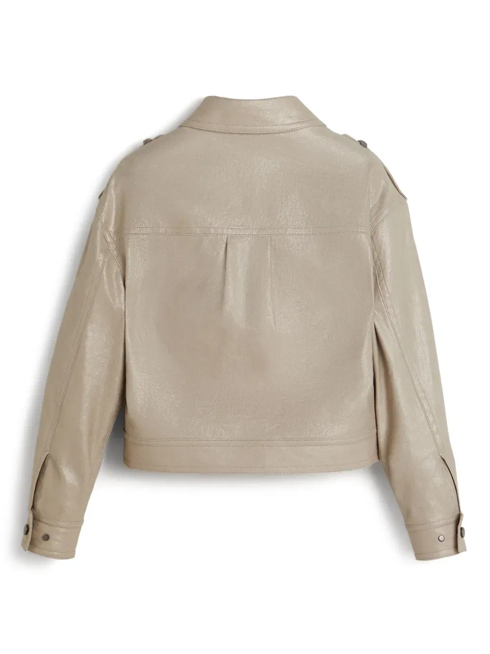 Куртка джинсовая Brunello Cucinelli Kids, бежевый — фото 2