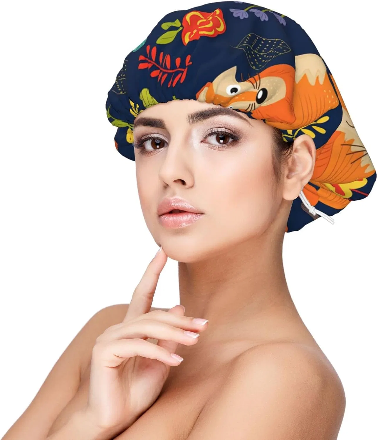Шапочка для душа DEXNEL, Fox Flower, 33 см, Black