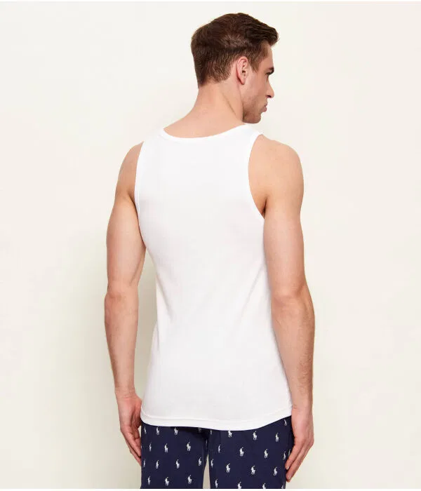 Комплект из 2 облегающих маек Polo Ralph Lauren, белый — фото 4