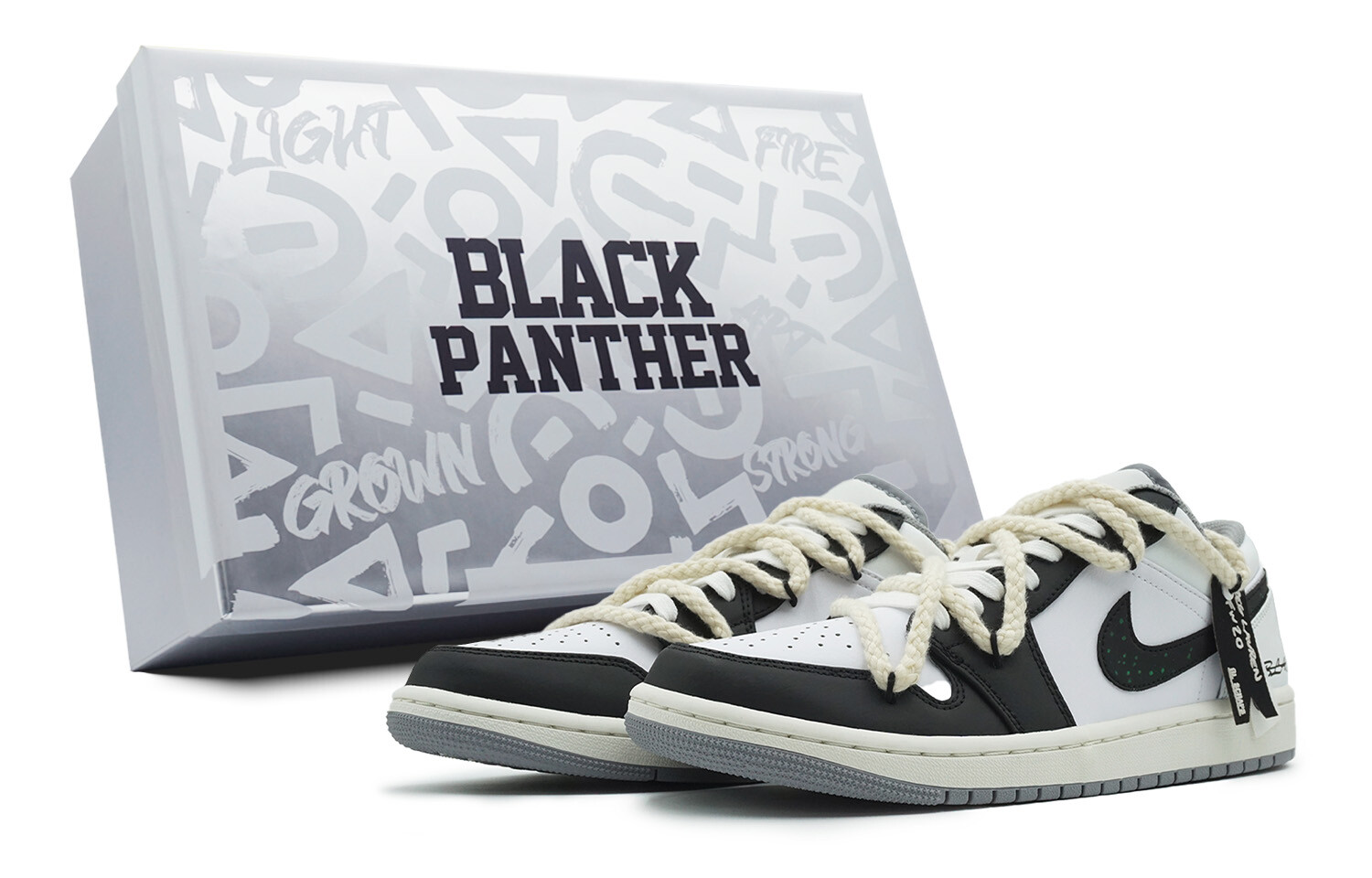 

Кроссовки Air JORDAN 1 Vintage Basketball Shoes Men Low-Top Black White, черный