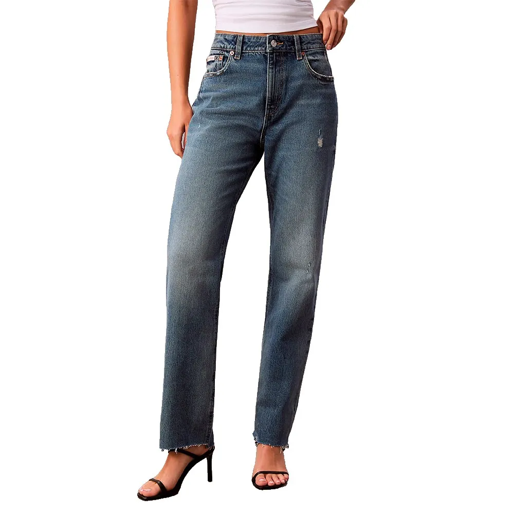 

Джинсы Calvin Klein LV047E788G прямого кроя с высокой талией Calvin klein jeans, синий