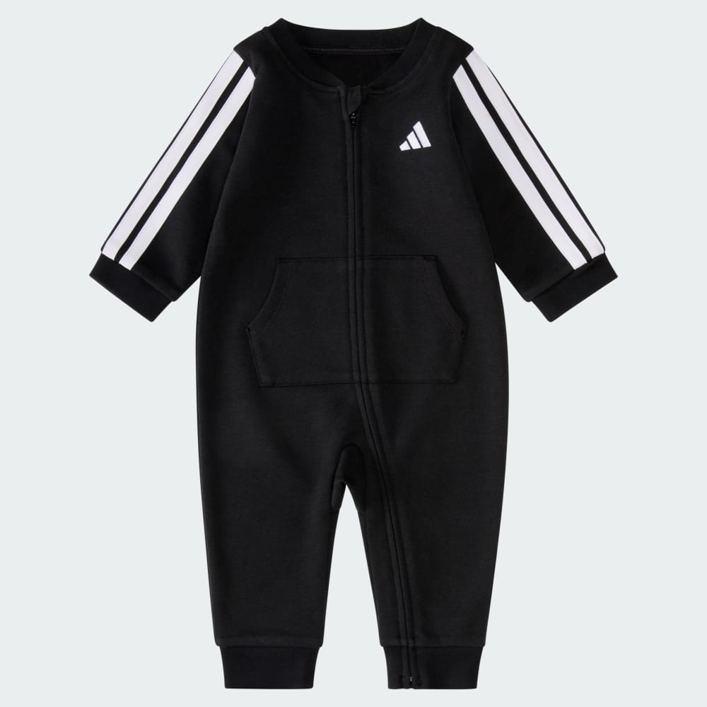 

Комбинезон Adidas Long Sleeve Full-Zip Essential 3-Stripe French Terry Coverall, черный
