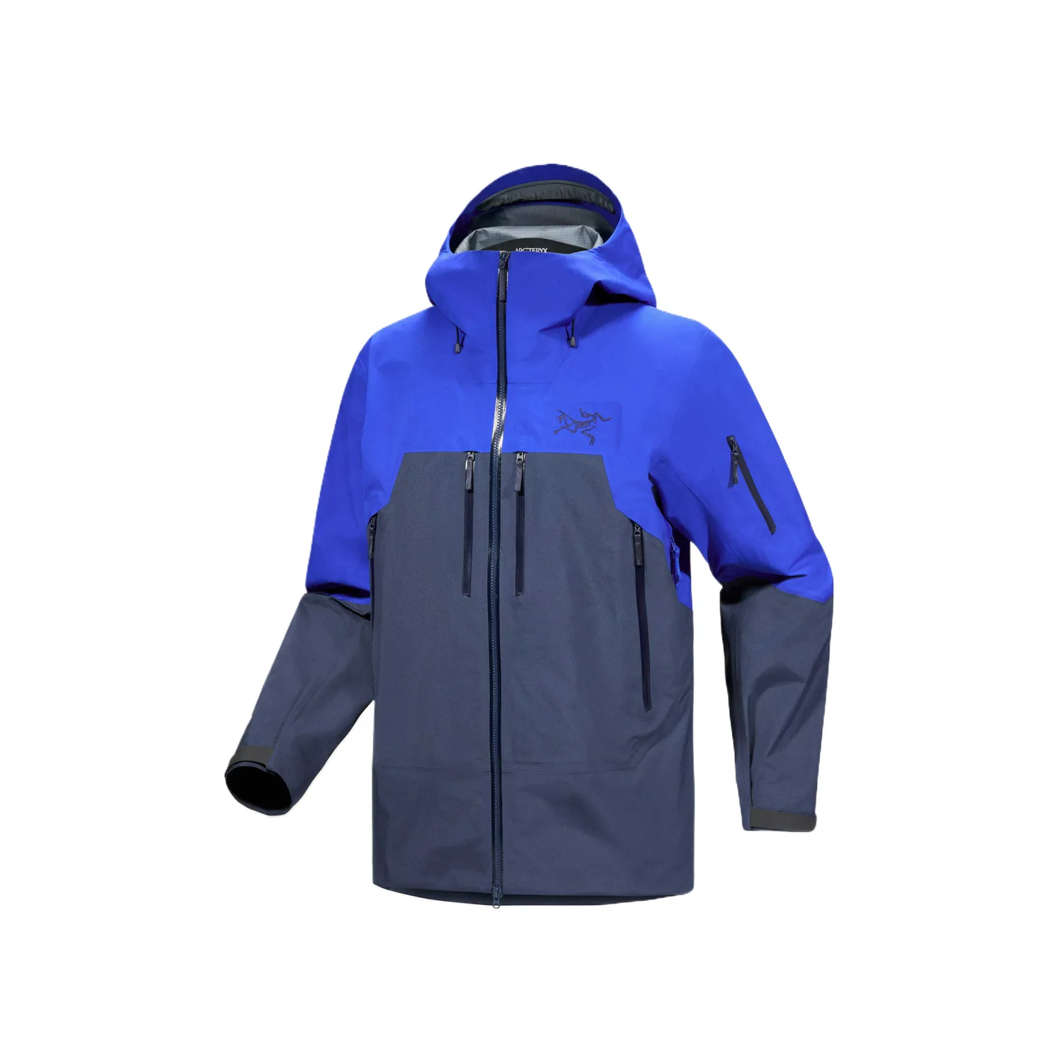 Куртка RUSH мужская с капюшоном Arcteryx, Ultramarine Blue/Black Sapphire/Vitality/Black Sapphire