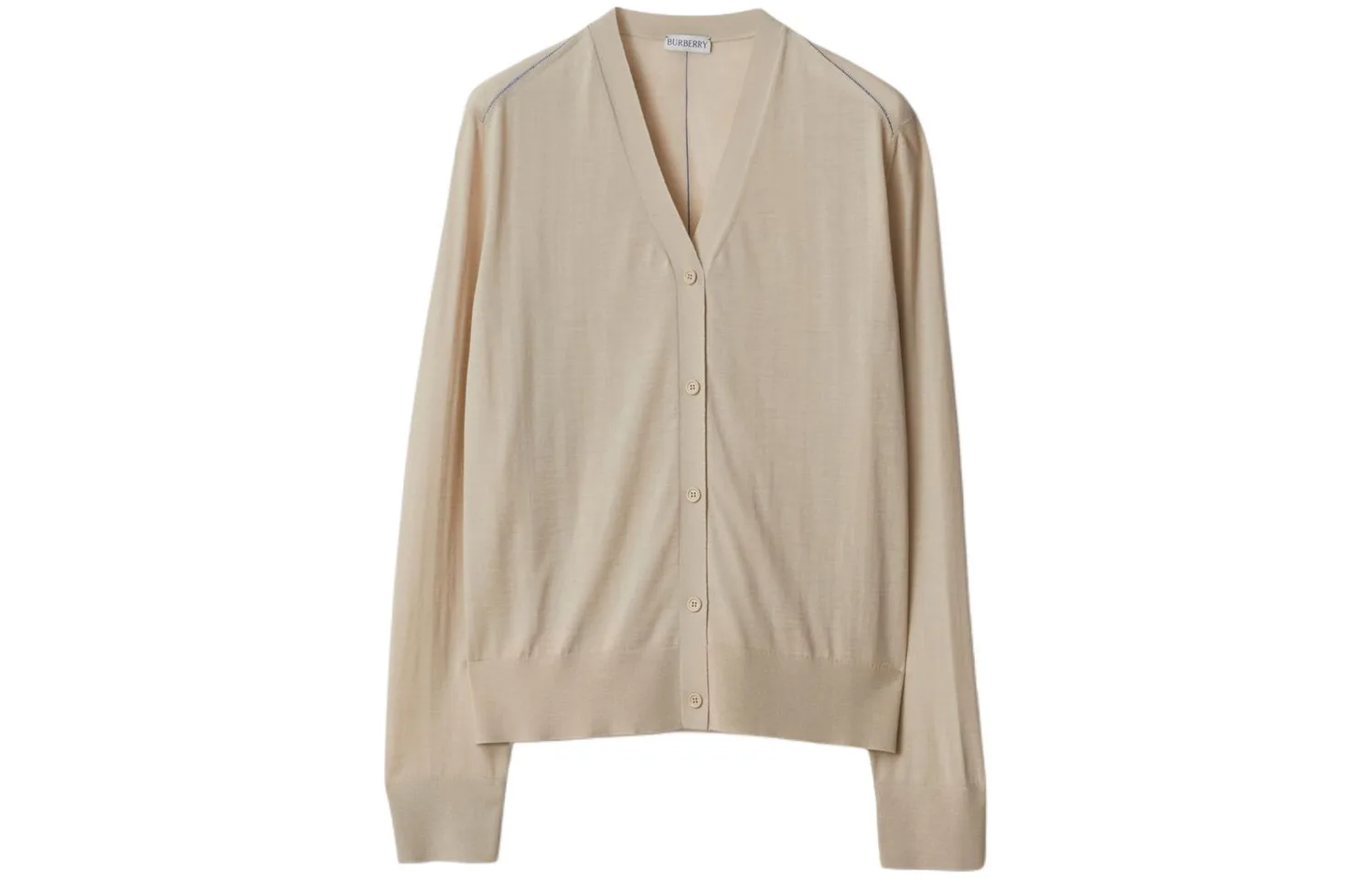 Кардиган Burberry из шерсти с V-образным вырезом, Oat
