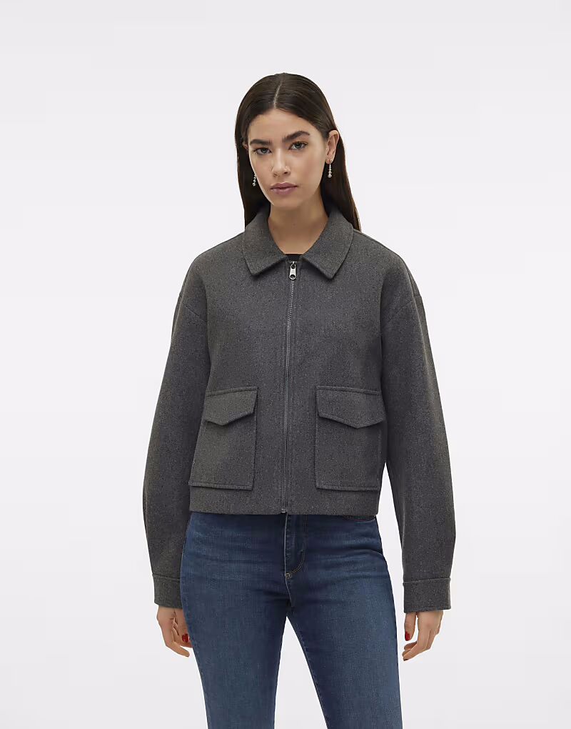 

Куртка Vero Moda в цвете темно-серый меланж