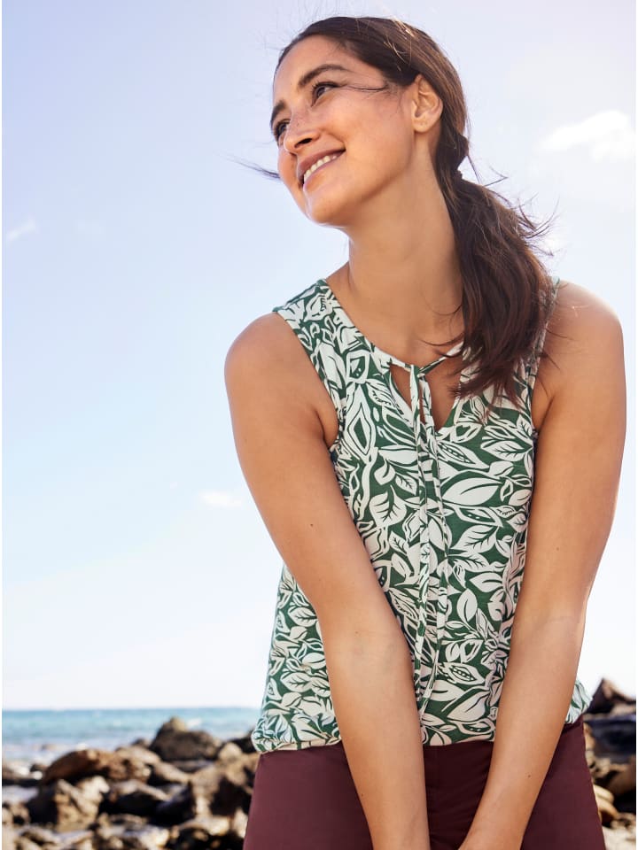 

WITT WEIDEN Футболка-топ белого цвета с принтом под мох