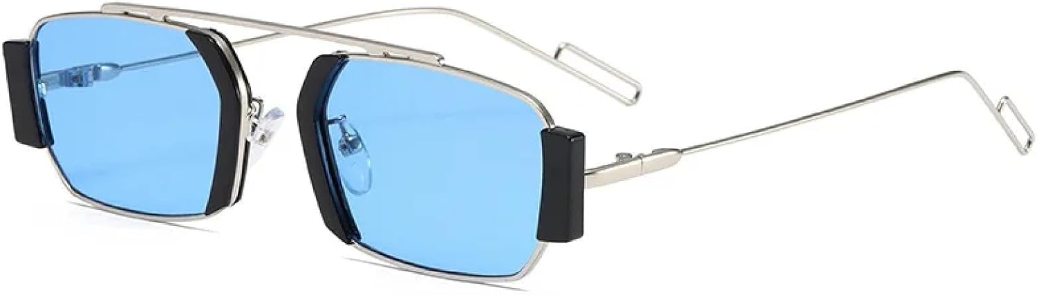 

Панк-солнцезащитные очки для мужчин, винтажные, маленькие, в многоугольной оправе из сплава, солнцезащитные очки для женщин, защита от УФ-излучения UV400, модные TKKTLLT, C5