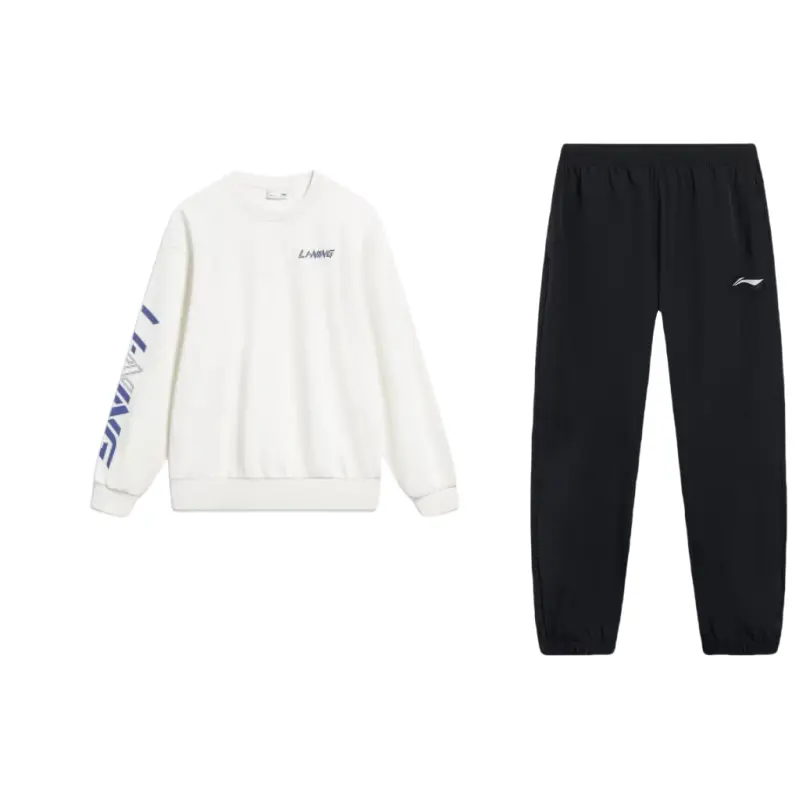 

Li Ning Casual Sportswear Мужская водолазка Moderate Li-Ning, clothing sets (белый top+черный bottom)