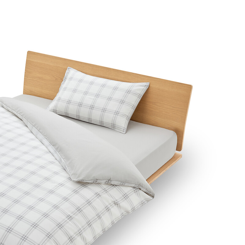 

Комплект постельного белья Muji в клетку, розовый