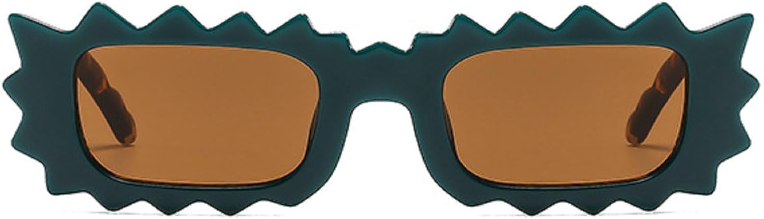 

Модные солнцезащитные очки неправильной формы прямоугольной формы для женщин, градиентные волнообразные линзы, защита от УФ-излучения UV400, ретро-квадратные солнцезащитные очки для мужчин mincl, Green