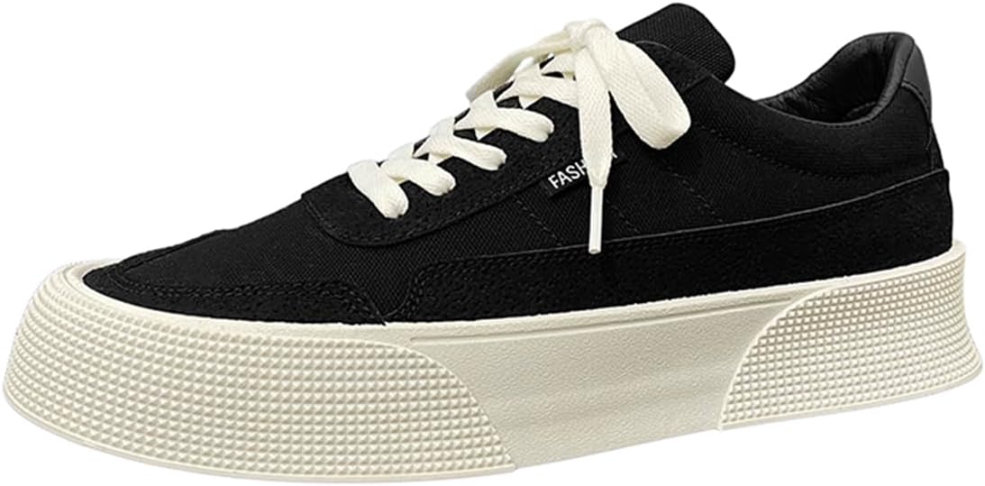 

Мужские повседневные кроссовки на шнуровке, удобные массивные низкие кеды для ходьбы, ретро скейт кроссовки Zhoupulp, черный