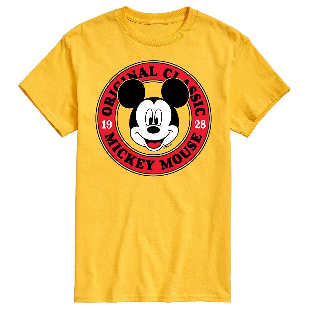 

Оригинальная мужская классическая футболка Disney's Mickey Mouse, желтый