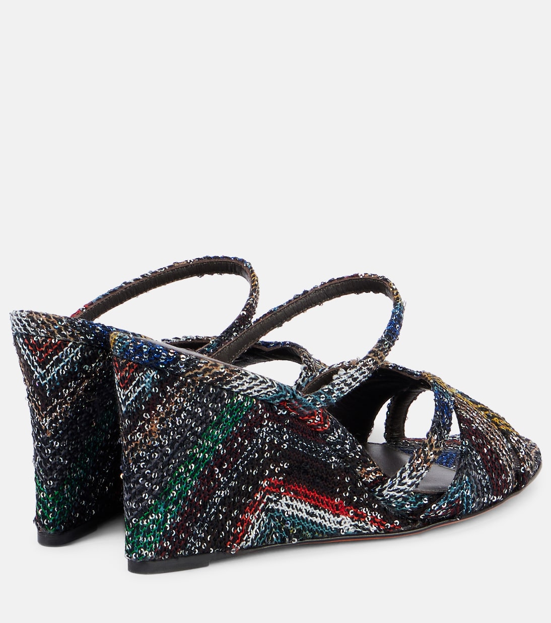 Босоножки Lucy Caperdoni на платформе с пайетками Missoni, разноцветный — фото 2