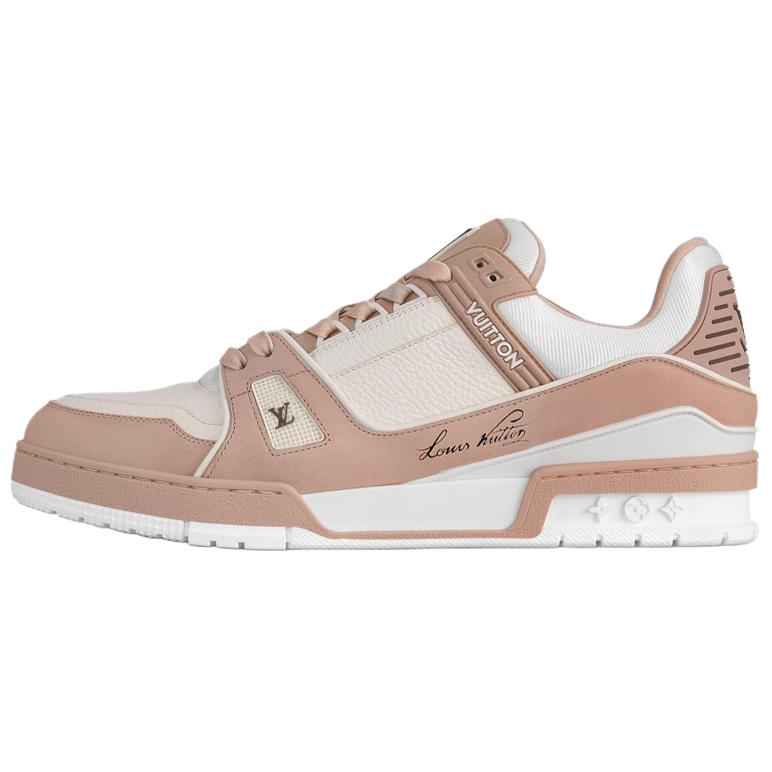 

LOUIS VUITTON Кроссовки для скейтбординга Trainer Low Top, мужские, розовые