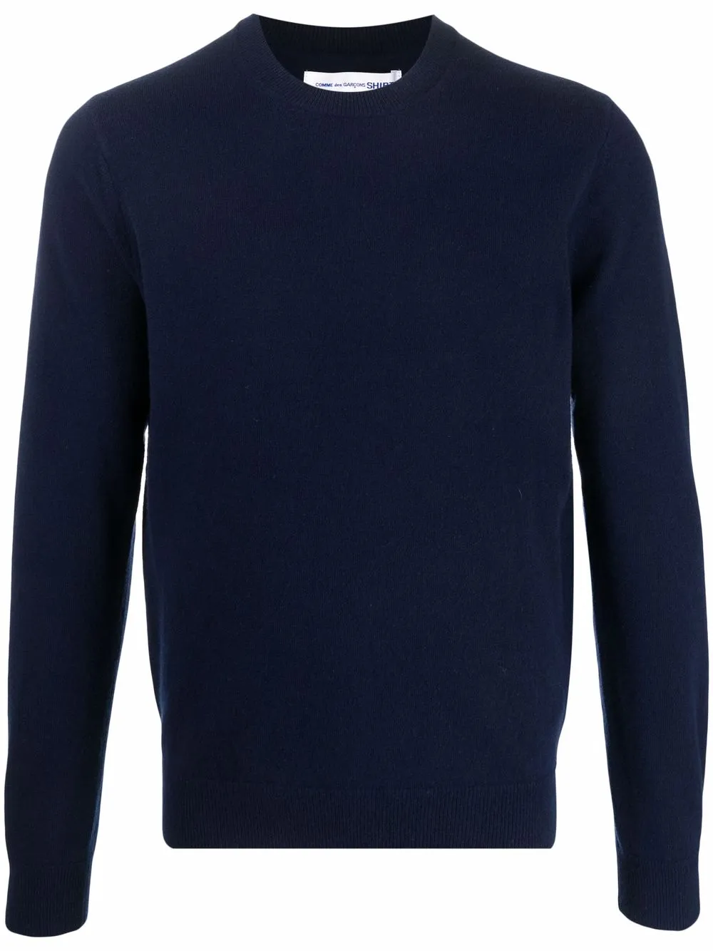 

Джемпер тонкой вязки с отделкой в рубчик Comme Des Garcons Shirt, синий