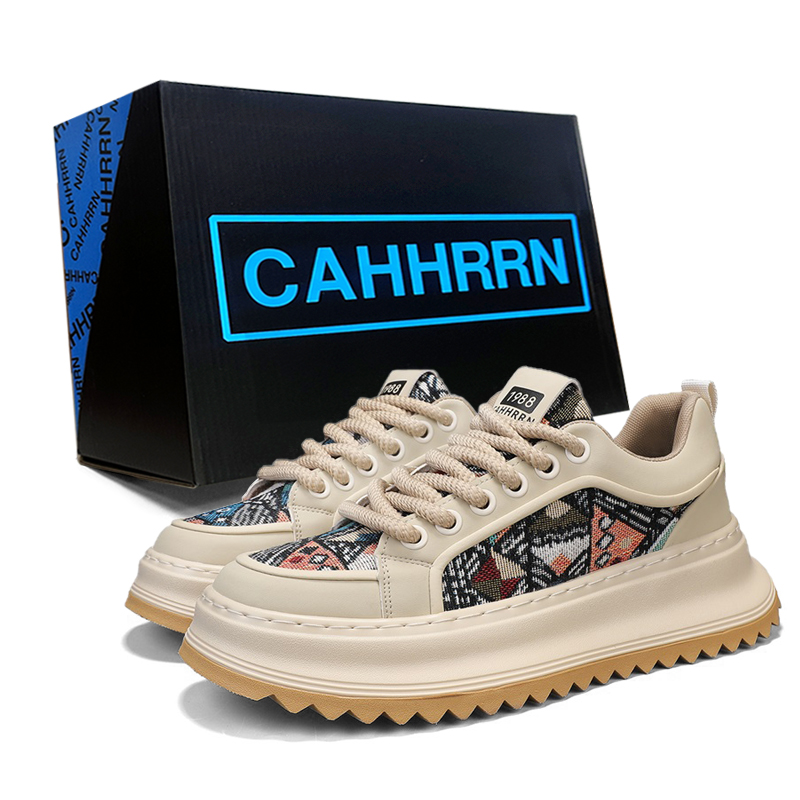 

Низкие повседневные туфли мужские CAHHRRN, Beige Red