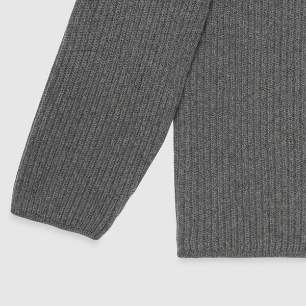 Толстовка wool cashmere sweater with hood 'grey' Gucci, серый — фото 4