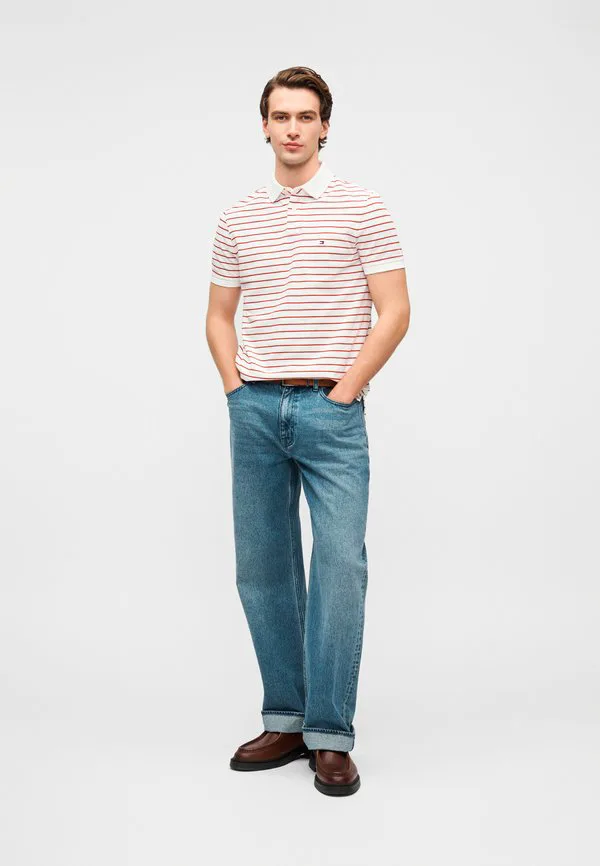 Рубашка-Поло из пике стандартного кроя 1985 года Tommy Hilfiger, White/Medium Red — фото 2
