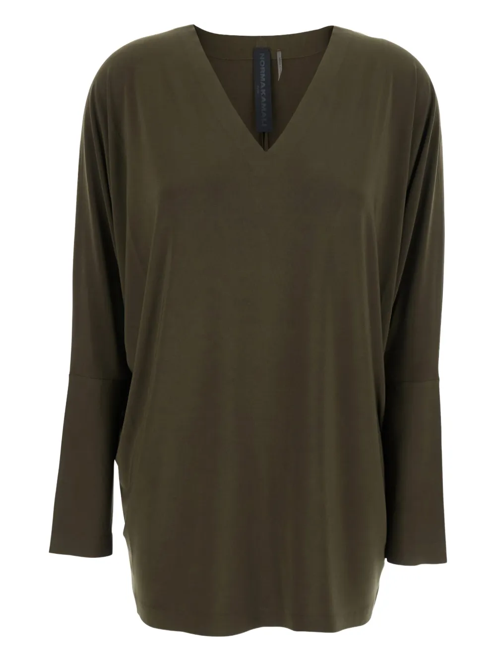 

Топ с V-образным вырезом Norma Kamali, зеленый