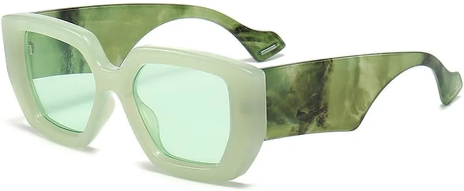 

Ретро солнцезащитные очки для женщин и мужчин, дорожные солнцезащитные очки, разноцветные женские очки с защитой от УФ-излучения UV400 для мужчин TVTBBVV, Green