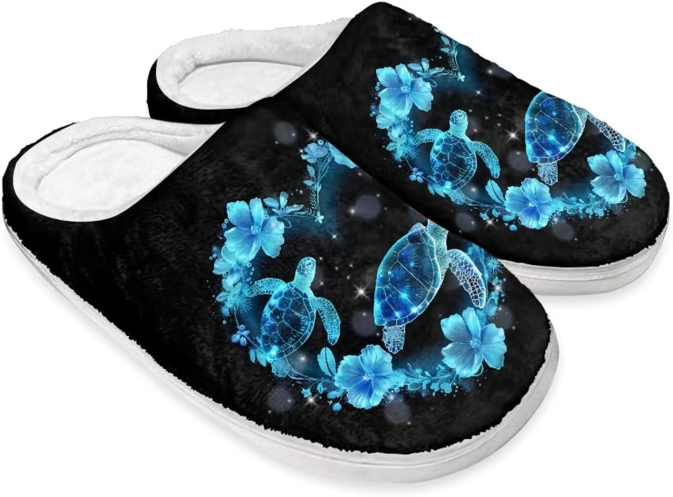 

Женские тапочки размер 9 Домашние тапочки Милые рождественские тапочки Cugasmaru, синий