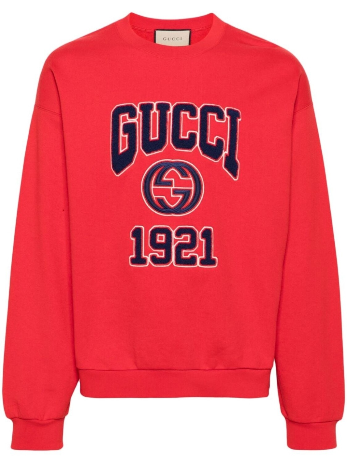 

Gucci толстовка с вышитым логотипом, красный