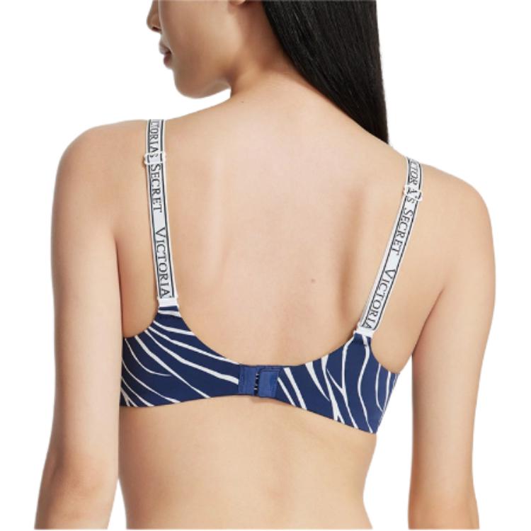 Victoria's Secret Женский бюстгальтер Blue White Zebra Print — фото 3