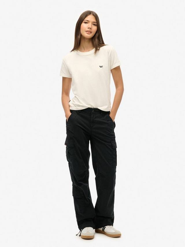 

Широкие брюки-карго с низкой посадкой Superdry, цвет Washed Black