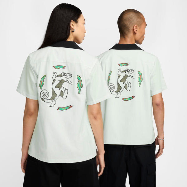 Рубашка sb short-sleeve button-up skate bowler shirt 'federation agnostic' Nike, зеленый — фото 2