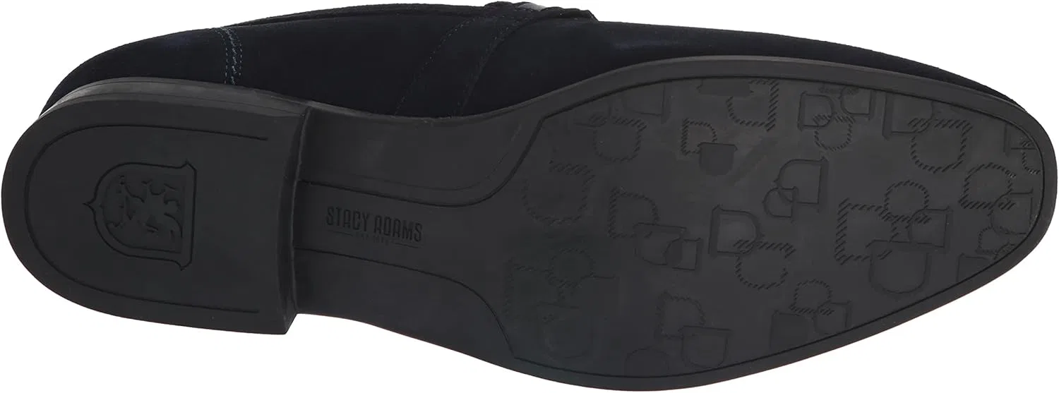 Мужские лоферы Stacy Adams Quillan Moc Toe Slip On Loafer Slippers, Navy Velour — фото 4