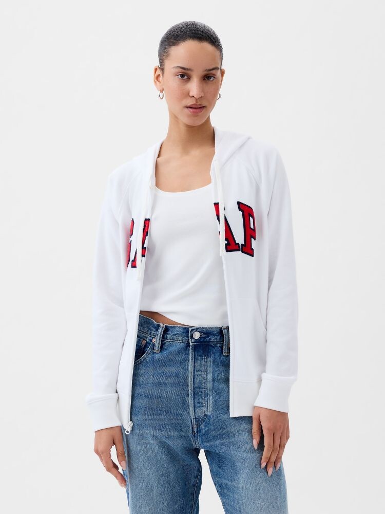 

Толстовка с логотипом и капюшоном Gap, белый