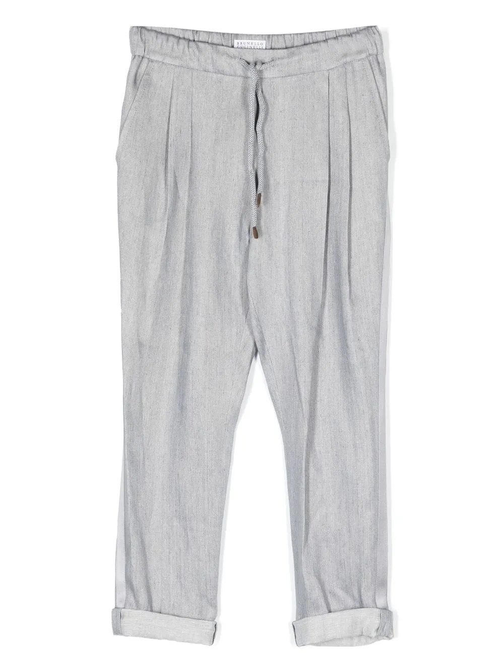 

Брюки со складками Brunello Cucinelli Kids, серый