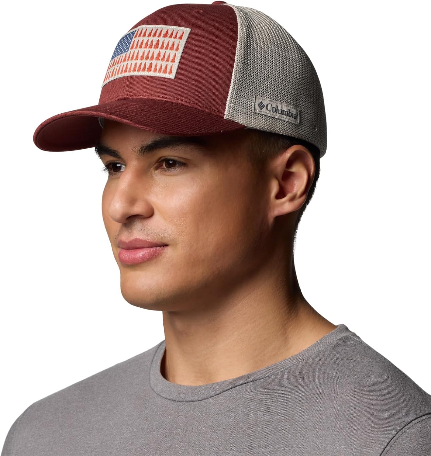 

Бейсболка Columbia Unisex для взрослых PFG с сеткой, Spice/Dark Stone