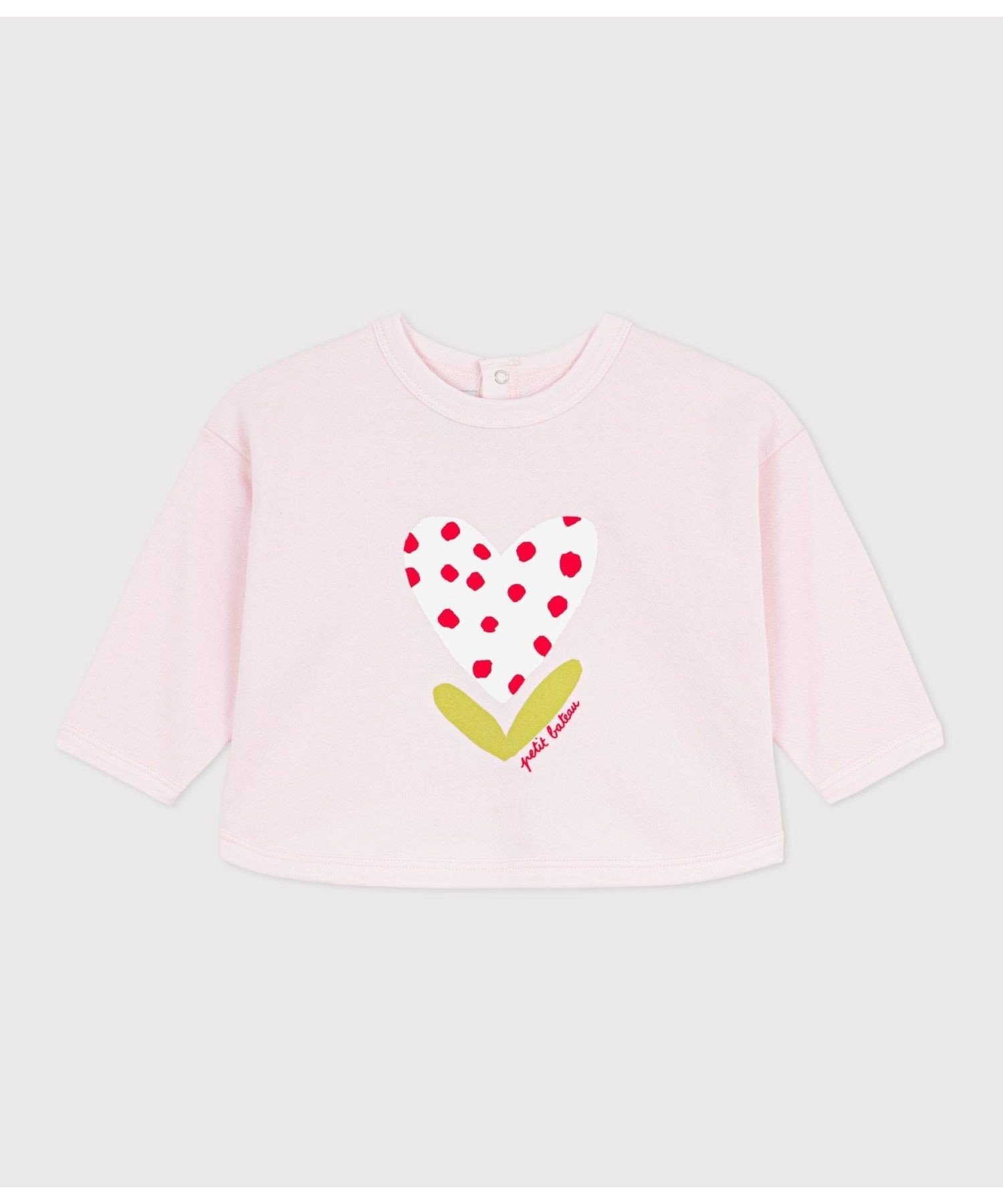 Толстовка с принтом PETIT BATEAU, Light Pink — фото 2