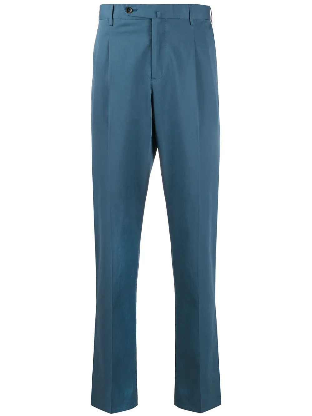 

Брюки прямого кроя со складками Pt01, синий