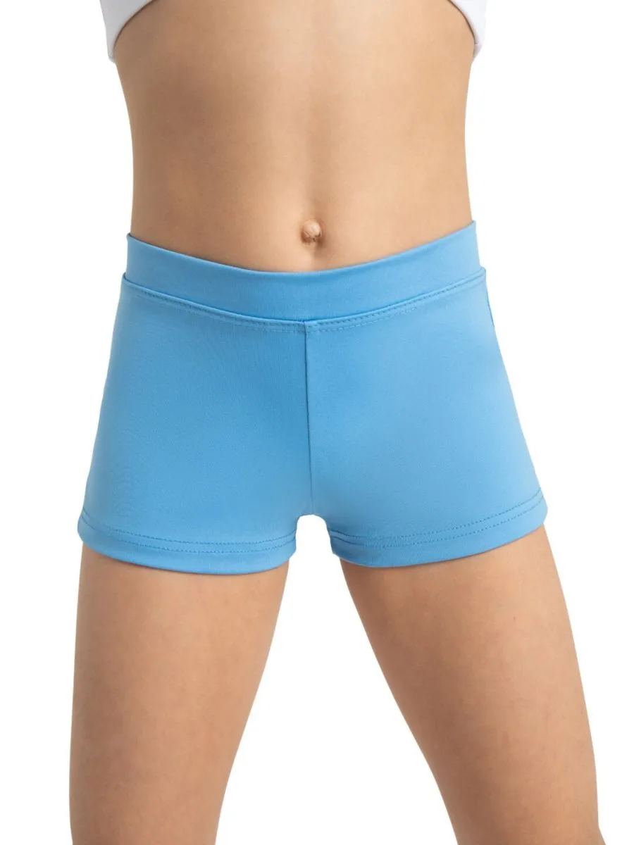 Короткие шорты с низкой посадкой для девушек Capezio, columbia синий