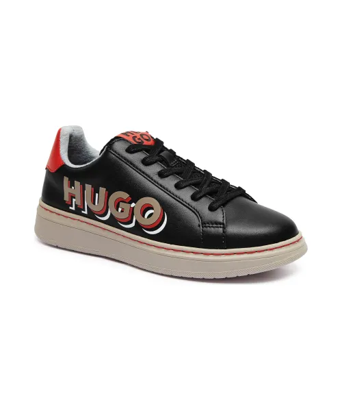 

Кожаные кроссовки Hugo Kids, черный