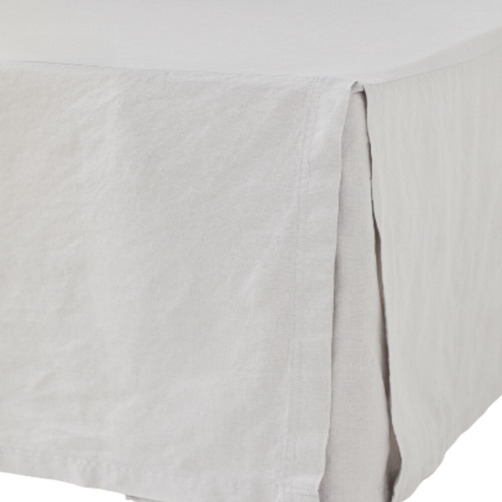 

Подзор для кровати H&M Home Linen-blend, светло-серый