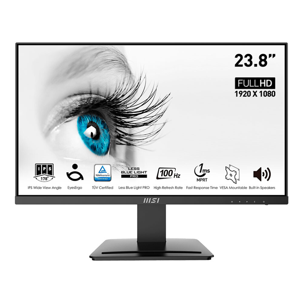 

Монитор MSI PRO MP243X, 24", 1920x1080, 100 Гц, IPS, чёрный