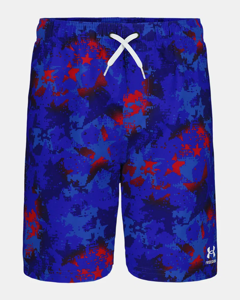 Шорты для плавания 15 см с защитой UPF 50+ UA Digistar Camo UnderArmour, Team Royal/White