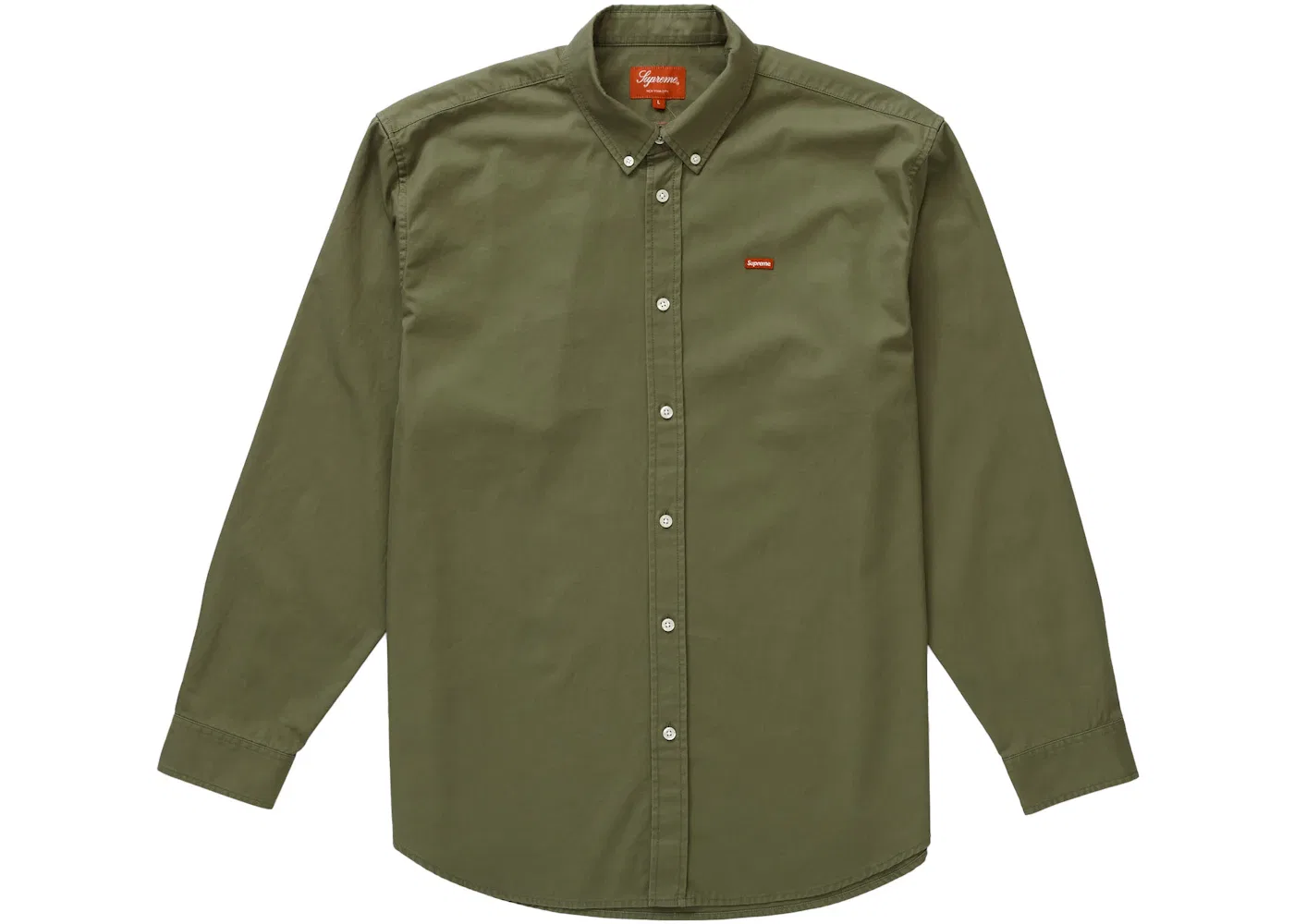 Мужская рубашка с принтом Small Box Shirt Supreme, оливковый