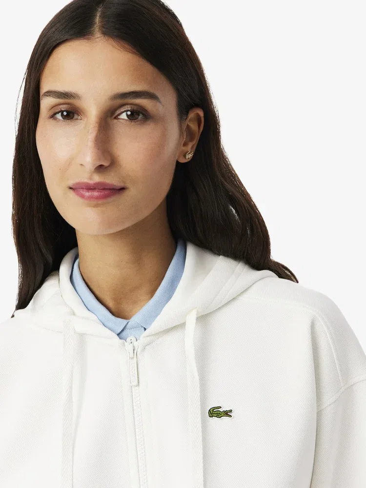Свитшот LACOSTE White с капюшоном — фото 2