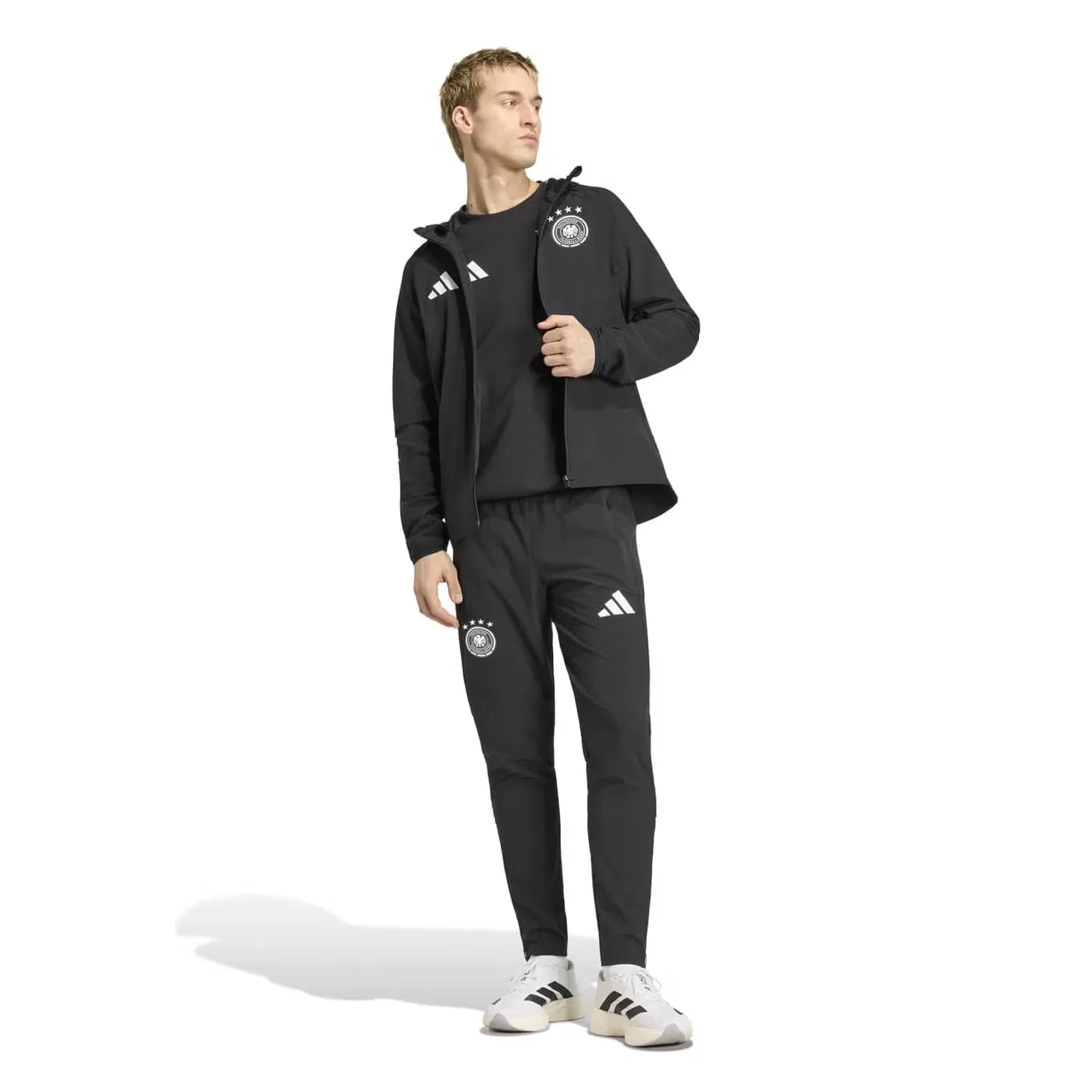 Ветровка с длинным рукавом Germany Tiro Travel Adidas, черный — фото 4