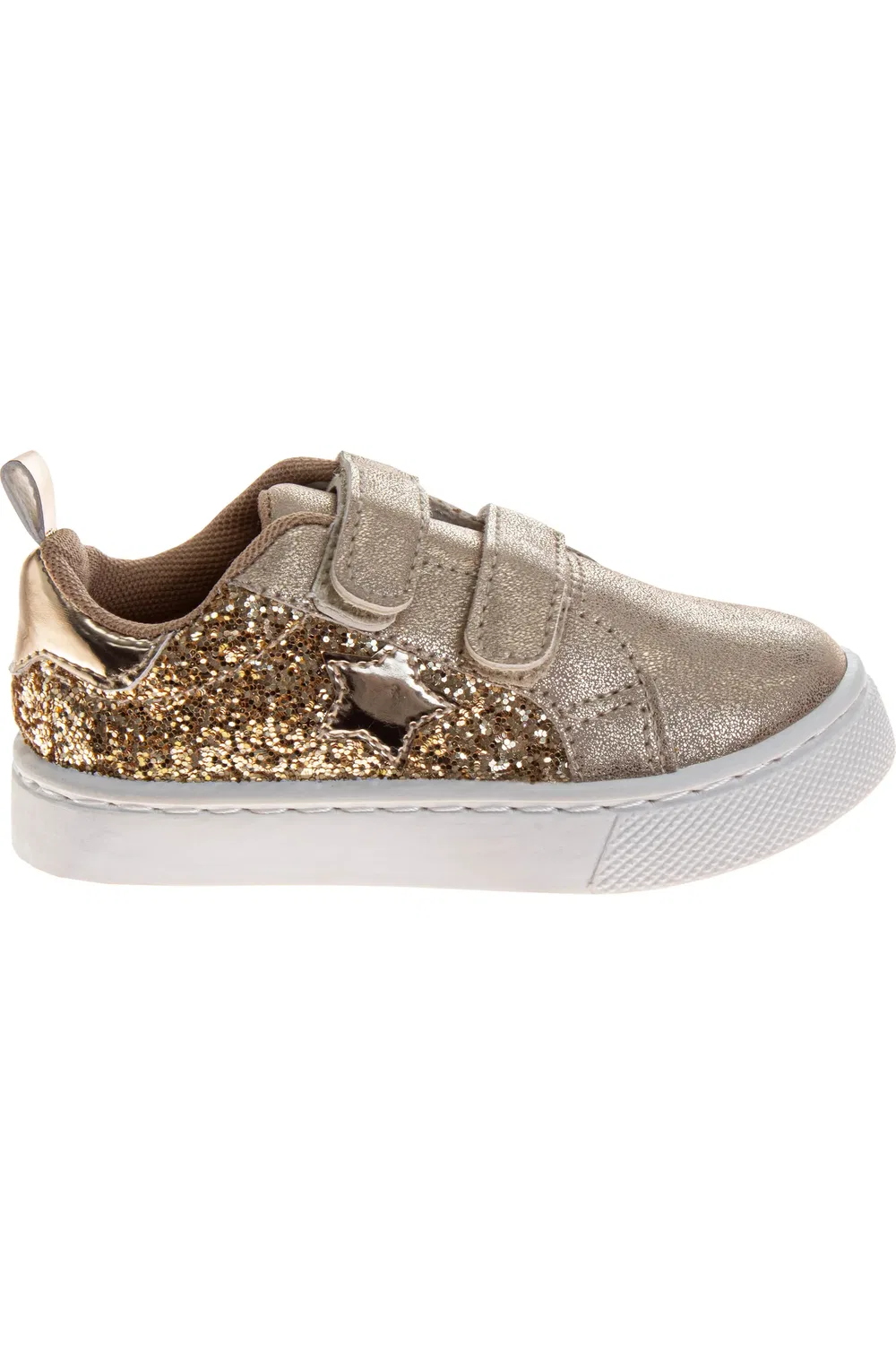Кроссовки детские на низком подъеме Glitter Star Laura Ashley, Gold Glitter — фото 4