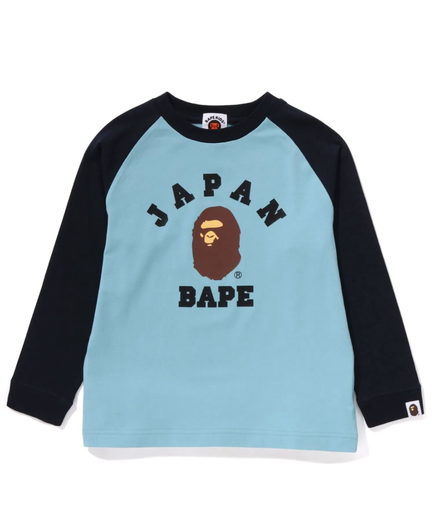 Детская футболка с длинным рукавом A BATHING APE с принтом