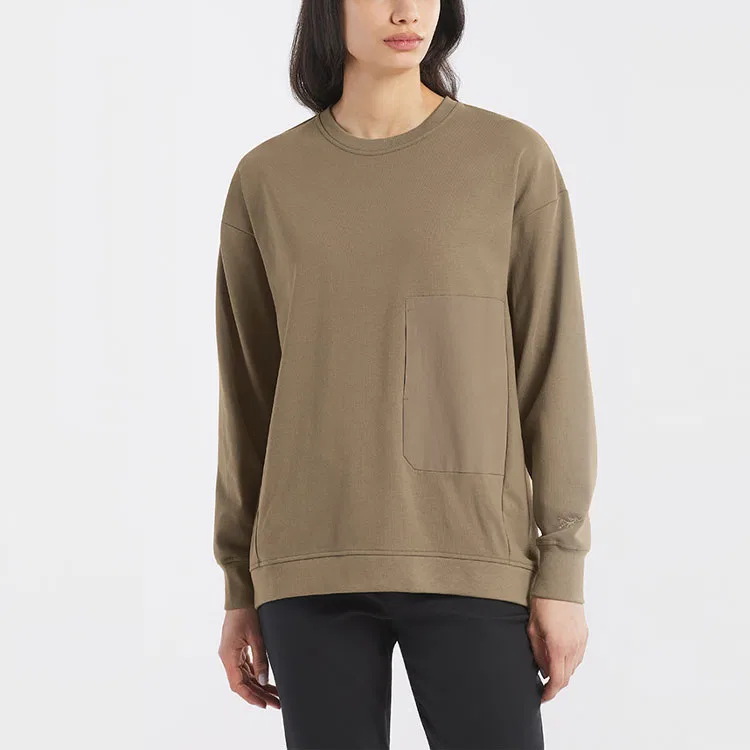 Arcteryx Женский свитшот с длинным рукавом Arc''teryx MOMENTA Sweatshirt, Light Tea Brown/Fallow — фото 3