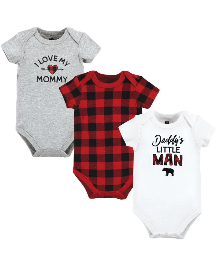 Комплект боди с длинным рукавом Hudson Baby, Buffalo Plaid Family