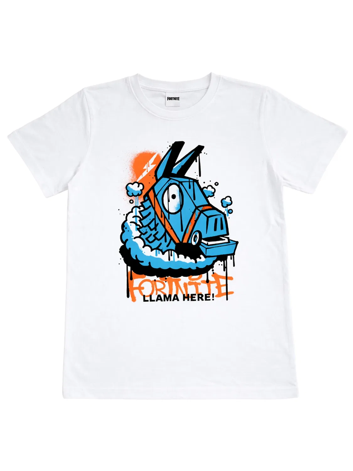 Футболка с принтом Llama here! Oberteil Shirt kurzärmlig Fortnite, белый — фото 2