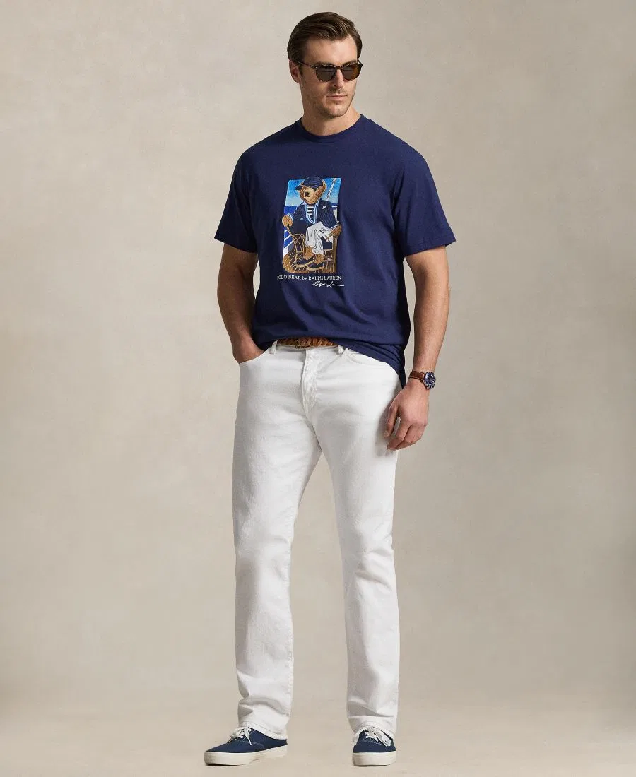 Футболка классического кроя с вышитым медведем Polo Ralph Lauren, Newport Bear Newport Navy — фото 2